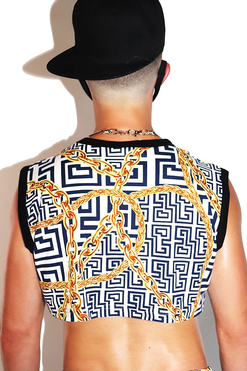 Capri Extreme Crop Tank- Navy