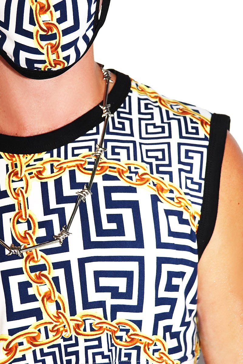 Capri Extreme Crop Tank- Navy