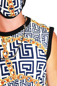 Capri Extreme Crop Tank- Navy