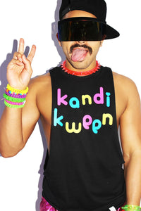 Kandi Kween Low Arm Shredder Tank- Black