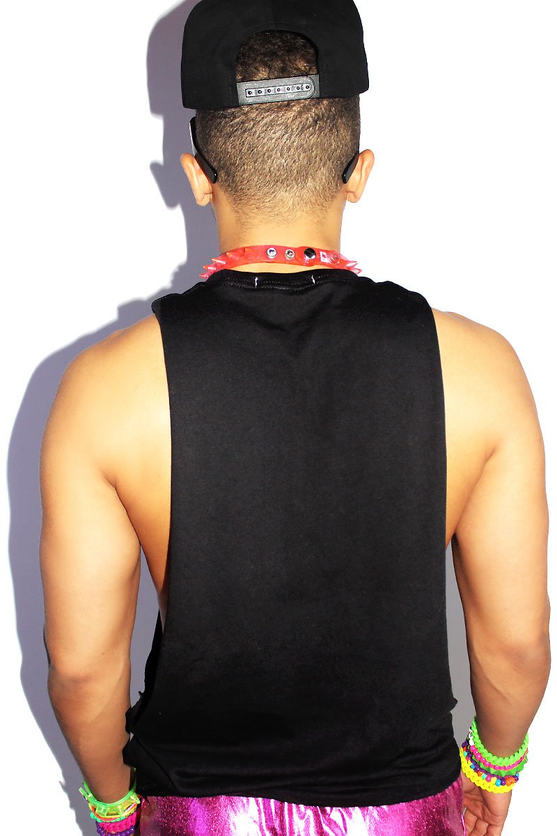 Kandi Kween Low Arm Shredder Tank- Black