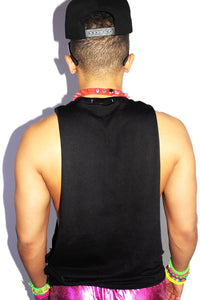 Kandi Kween Low Arm Shredder Tank- Black