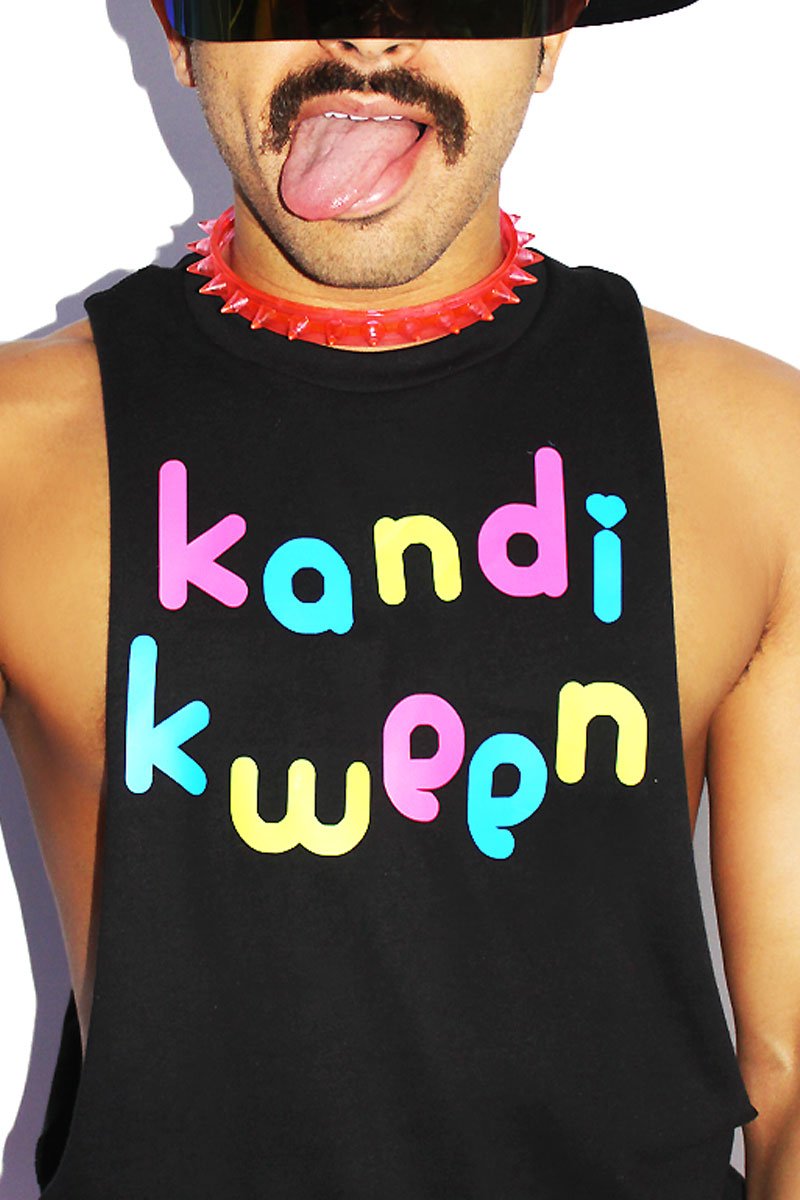 Kandi Kween Low Arm Shredder Tank- Black