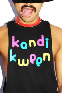 Kandi Kween Low Arm Shredder Tank- Black
