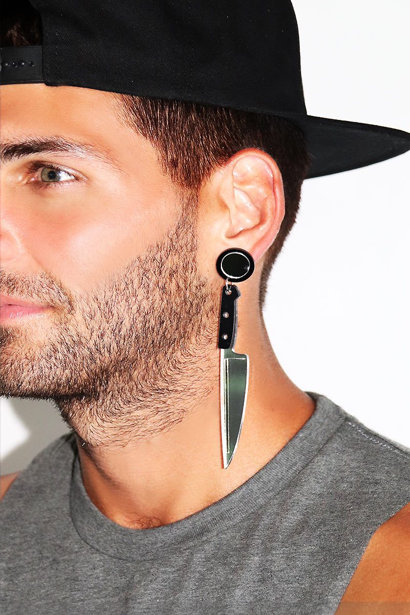 Serial Killer Single Earring-Silver