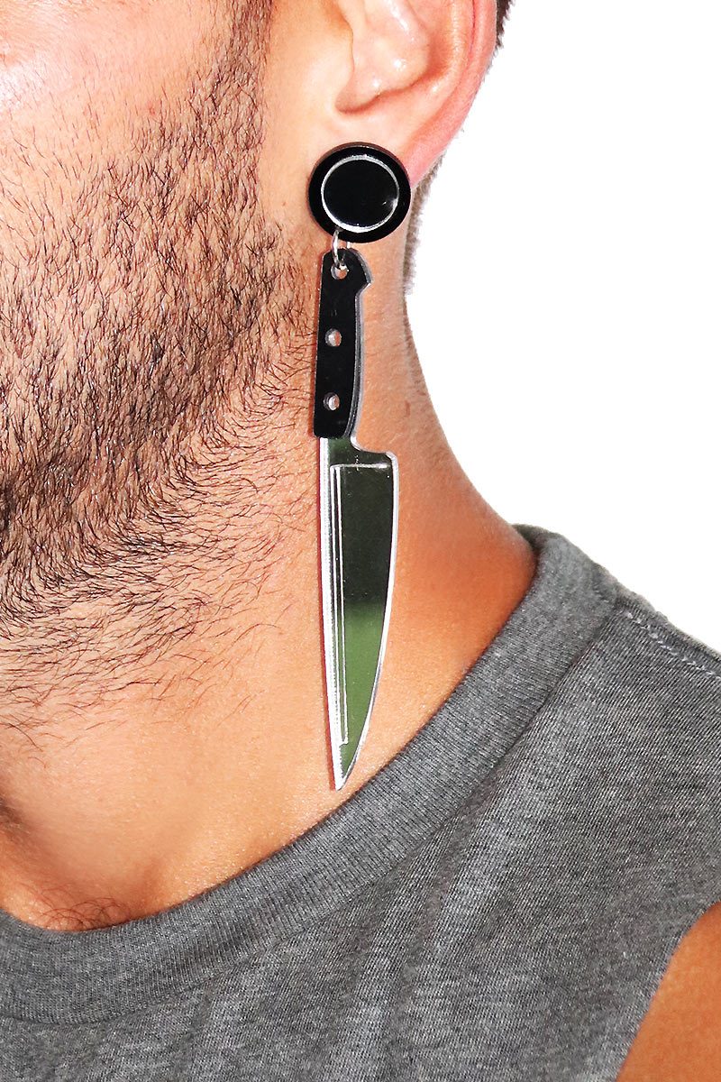 Serial Killer Single Earring-Silver