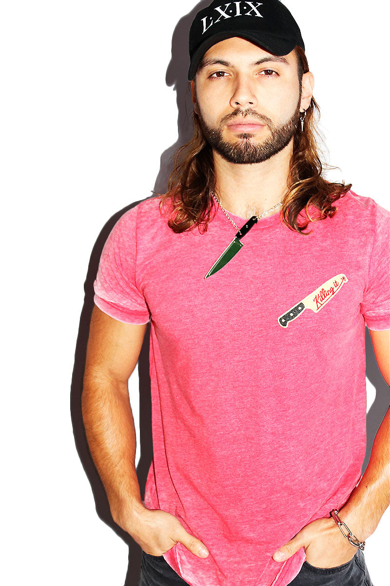 Killing It Tee-Red Burnout
