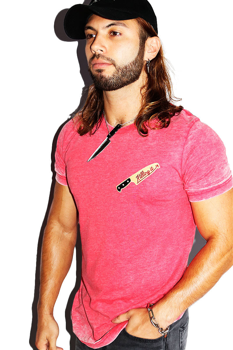 Killing It Tee-Red Burnout