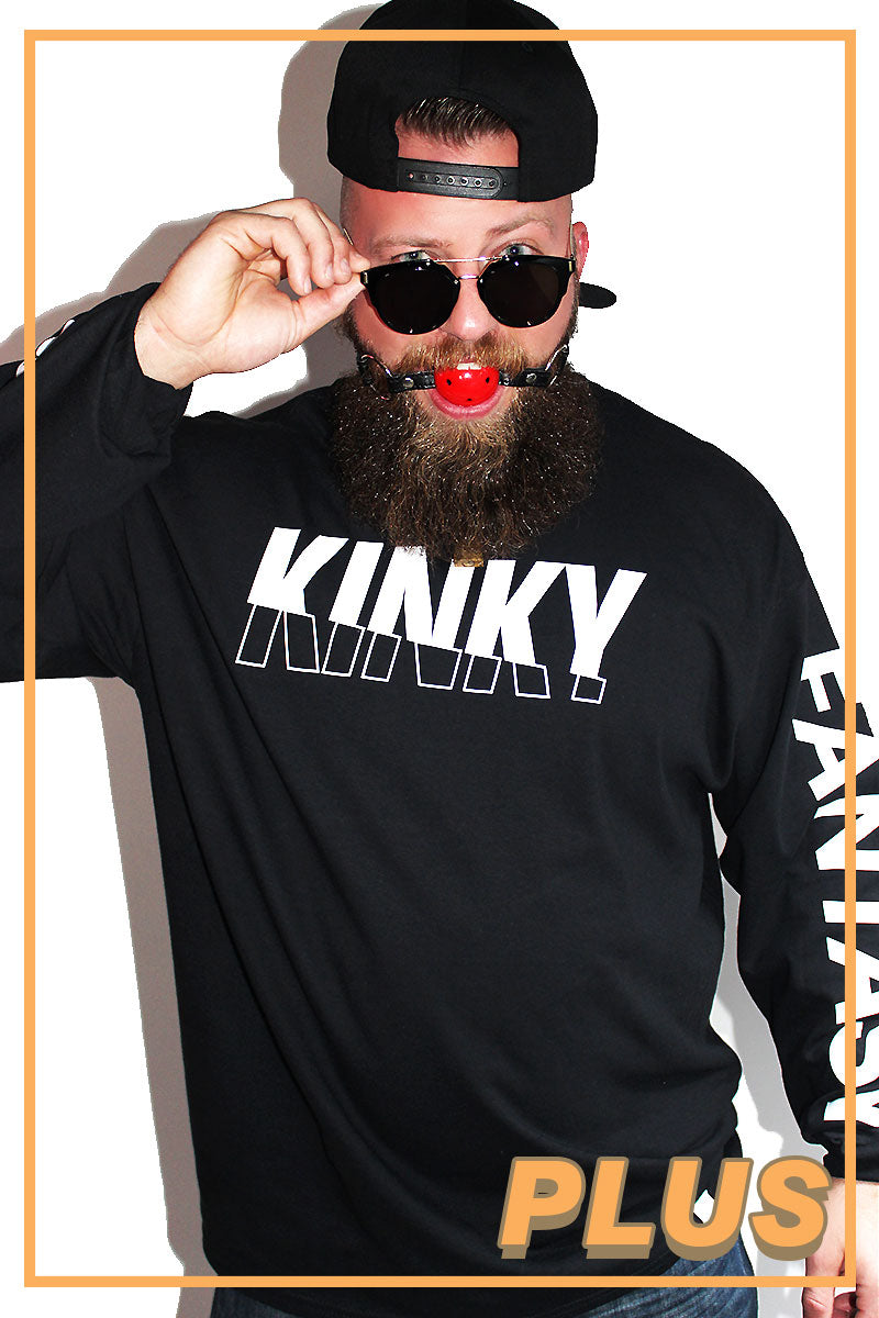 PLUS: Kinky Long Sleeve Tee-Black