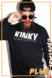 PLUS: Kinky Long Sleeve Tee-Black