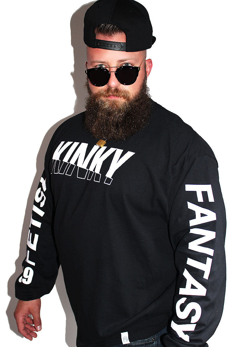 PLUS: Kinky Long Sleeve Tee-Black