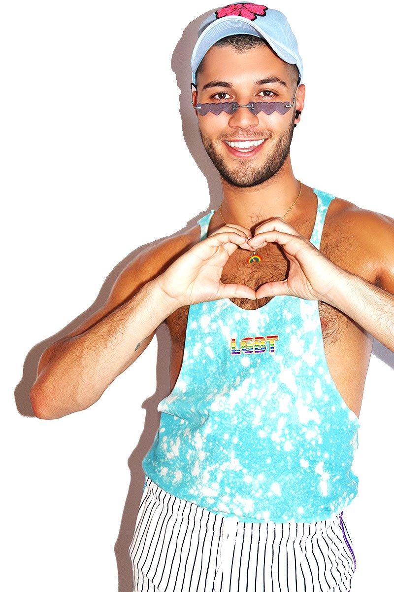 LGBT String Tank- Blue