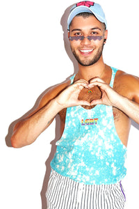 LGBT String Tank- Blue