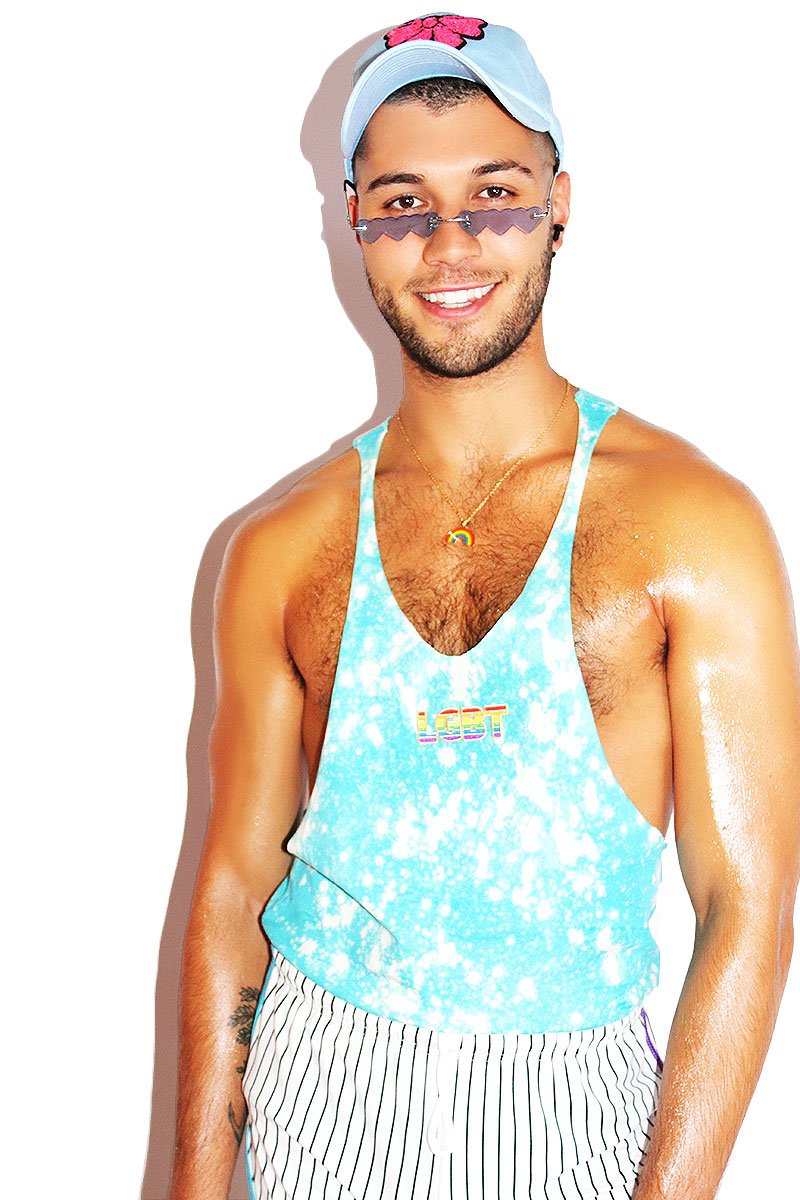 LGBT String Tank- Blue