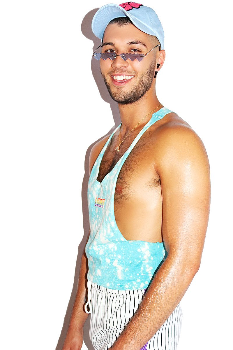 LGBT String Tank- Blue