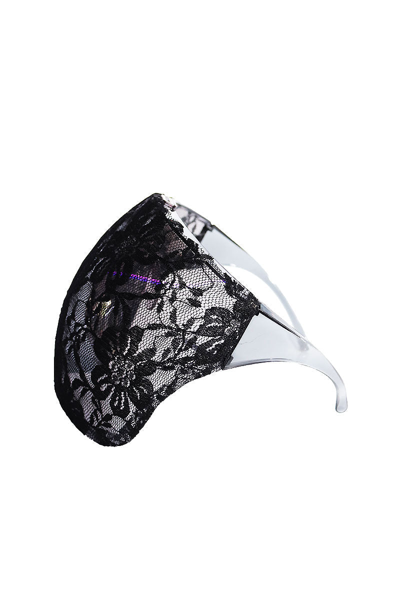 Lacey Face Shield Sunglasses- Black