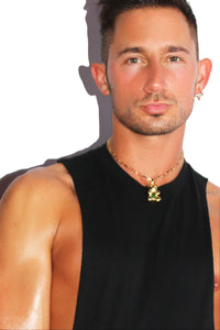 Boy Toy Bear Necklace - Gold