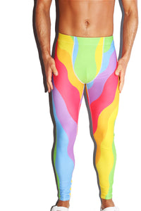 Vibration Rainbow All Over Leggings Tights- Multi