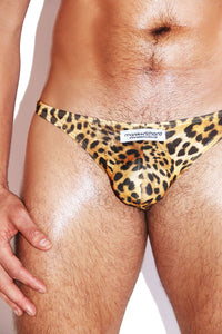 Jungle Cheetah Thong- Brown