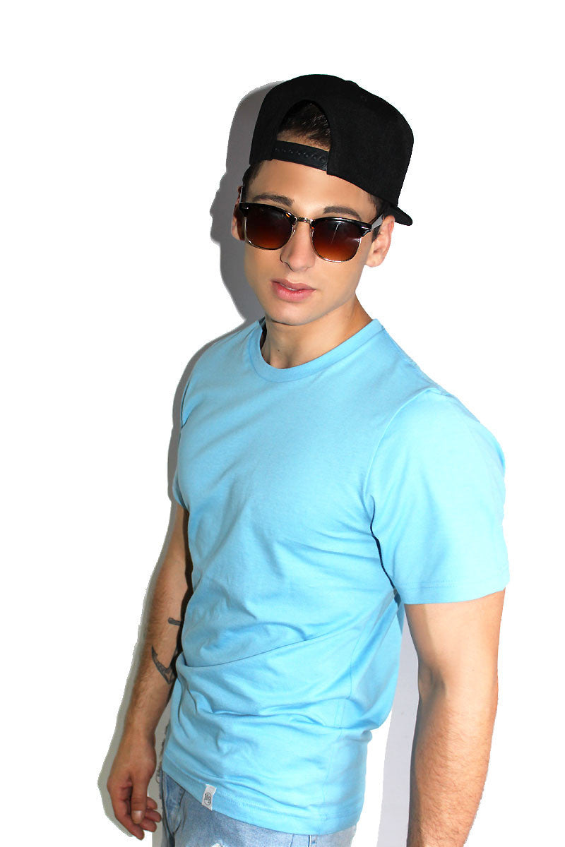 Core Crewneck Tee-Sky Blue