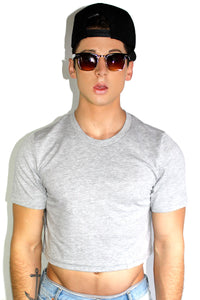 Core Crop Tee-Grey