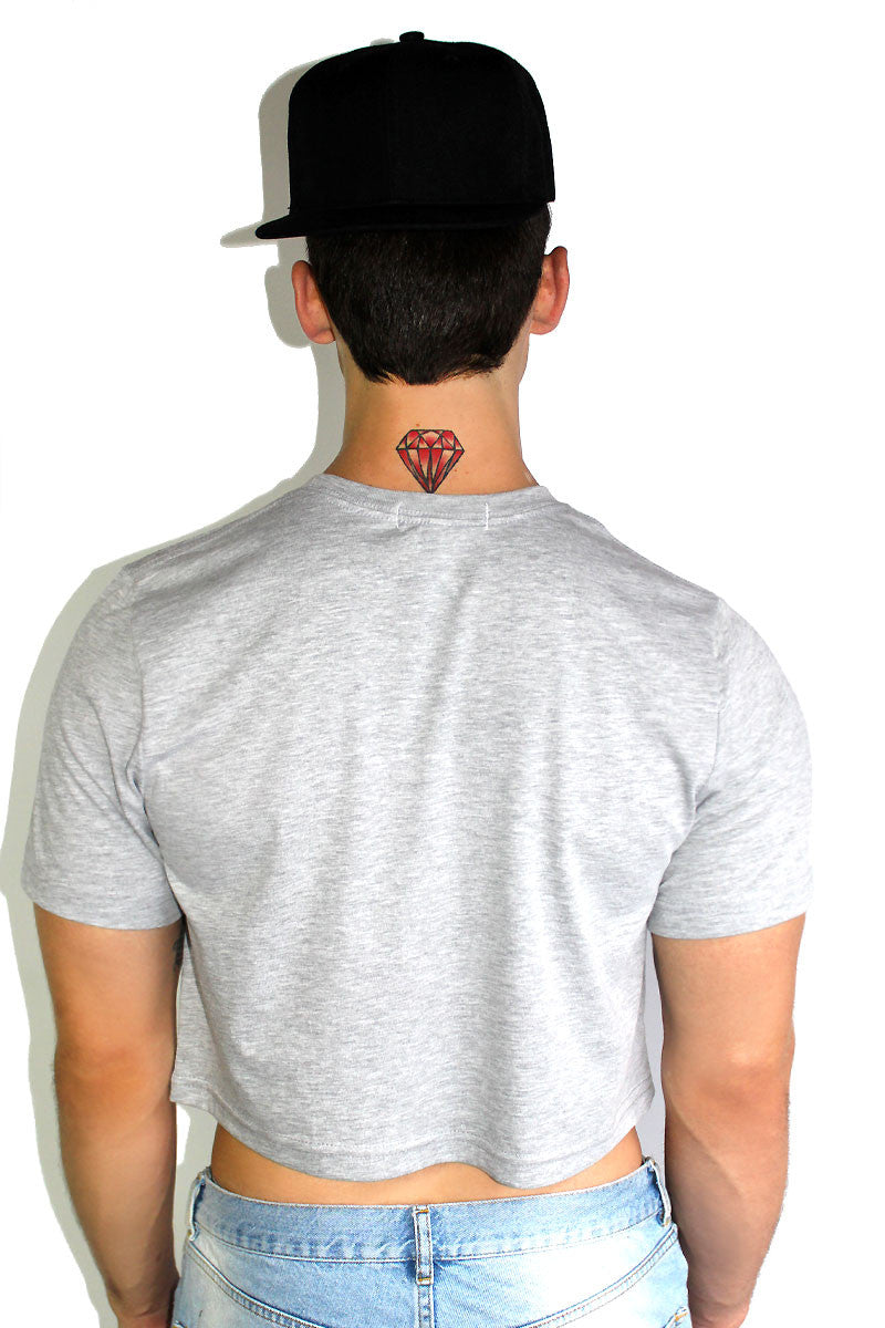 Core Crop Tee-Grey
