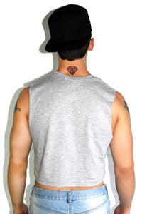 Core Crop Tank-Grey