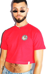 Eat It Like A Taco Crop Tee-Red