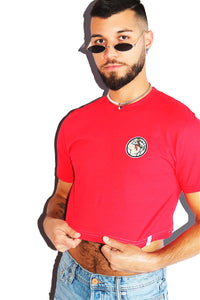 Eat It Like A Taco Crop Tee-Red