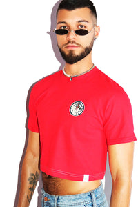 Eat It Like A Taco Crop Tee-Red
