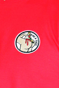 Eat It Like A Taco Crop Tee-Red