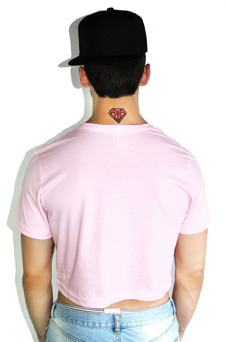 Lil Merman Crop Tee- Pink