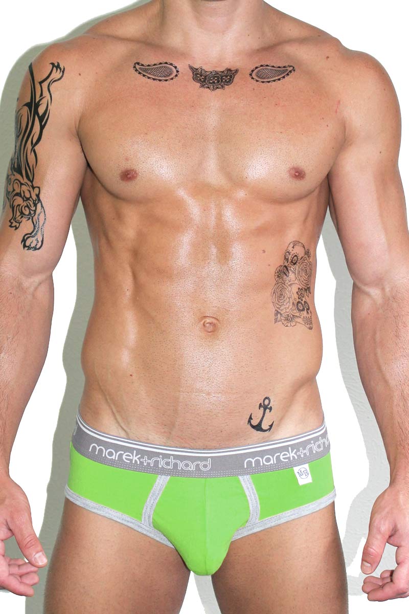 Core Open Back Brief-Lime