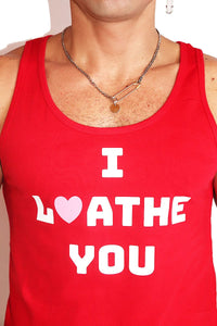 I Loathe You Racerback Tank-Red