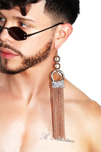 Lock and Shake Single Earring-Gold