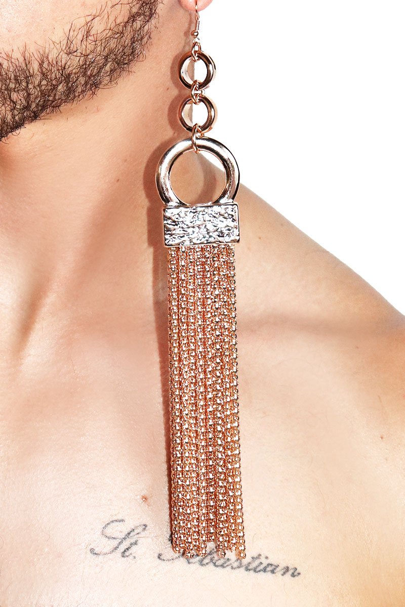 Lock and Shake Single Earring-Gold
