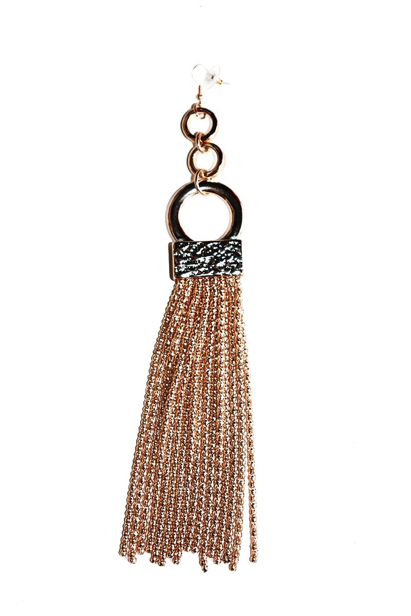 Lock and Shake Single Earring-Gold