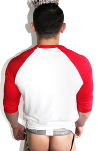God Save The Queer Raglan Tee- Red