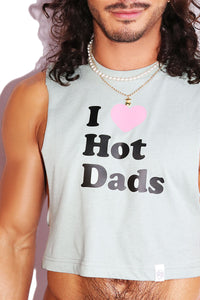 Hot Dads Crop Low Armhole Tank- Sage