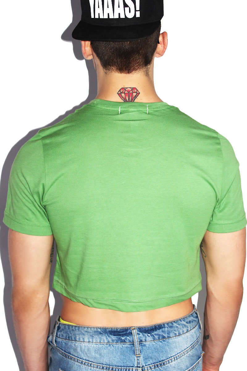 M & R Spring Break Crop Tee- Green