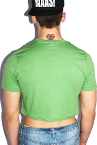 M & R Spring Break Crop Tee- Green