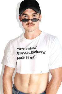 Logo Look It Up Extreme Crop Tee-White