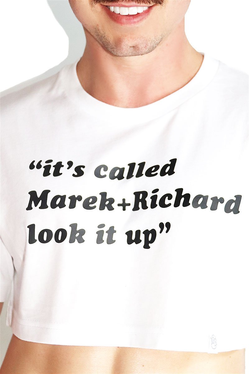 Logo Look It Up Extreme Crop Tee-White