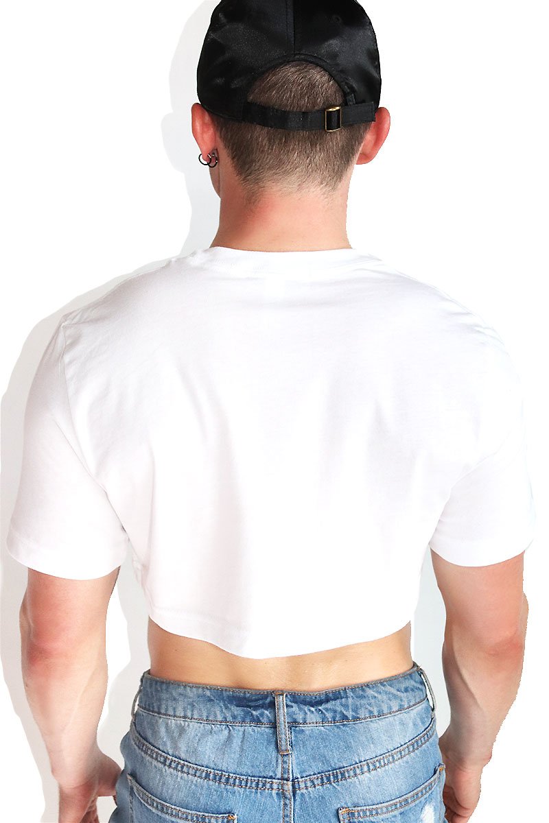 Logo Look It Up Extreme Crop Tee-White