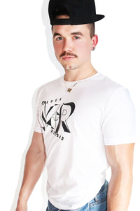 Logo Abstract Tee-White