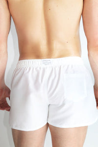 Logo Slut Board Shorts-White