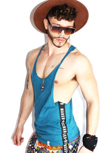 Logo String Tank-Deep Blue