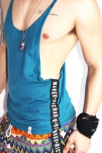 Logo String Tank-Deep Blue