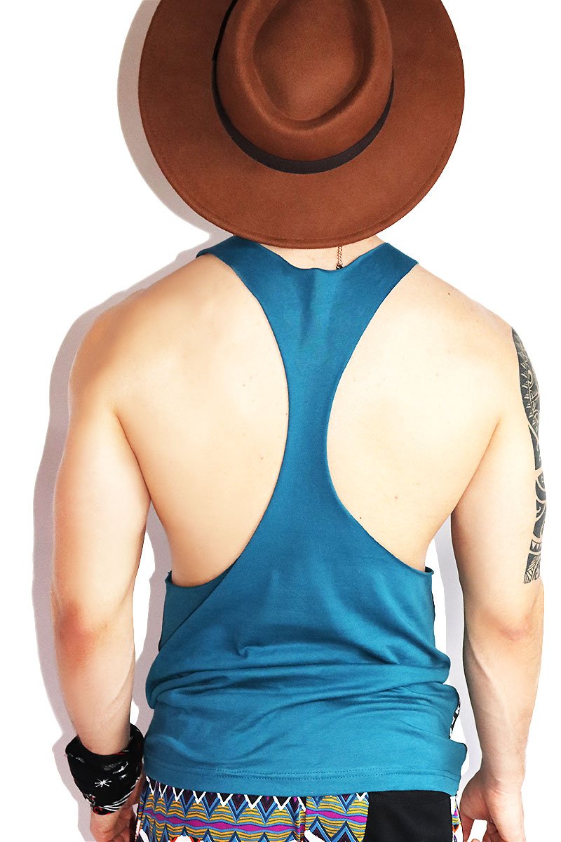 Logo String Tank-Deep Blue