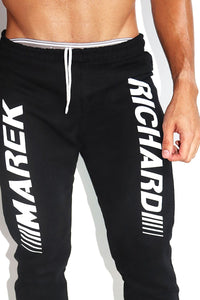 Logo Racing Sweatpants-Black